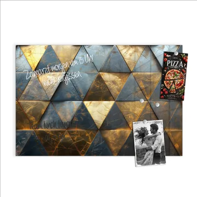 Produktbild von Magnettafel 60x40cm Pinnwand Whiteboard beschreibbar - Geometrische Wandkunst