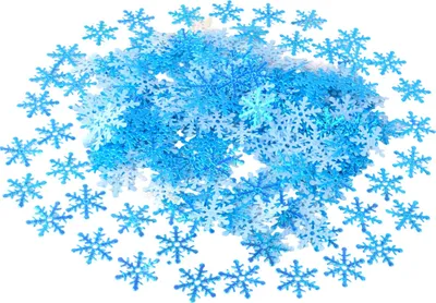 Produktbild von 300 Stück Schneeflocken Konfetti, Blau, Schneeflocken Streudeko Weihnachten, Winterdeko Confetti, Hochzeit Streudeko, Frozen Geburtstagsdeko