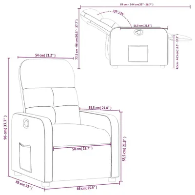 Produktbild von vidaXL Relaxsessel Dunkelbraun Stoff