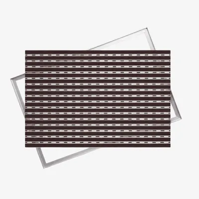 Productafbeelding van POLENTEX aluminium deurmat, 80x60 cm, profielhoogte 17 mm, rubber, kleur: bruin, geschikt voor binnen- en buiten gebruik