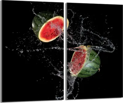 Immagine prodotto di Piastre copripiano cottura 2 pezzi 30x52 Vetro copripiano cottura in Vetroceramica, nero anguria