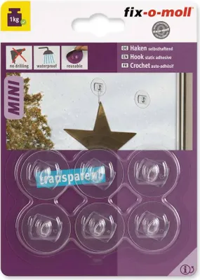 Produktbild von Haken Mini selbsthaftend 30 mm fix-o-moll