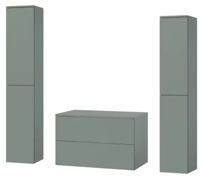 Obrázek produktu pro Koupelnový set 3dílný: Spodní skříňka + 2 vysoké skříňky Color Aloe (2S 80 + 2D 160 X2)