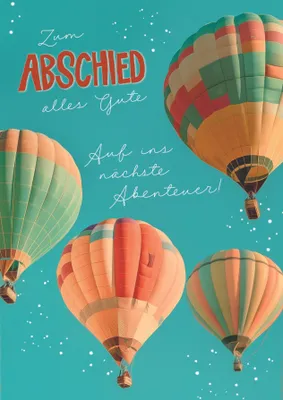 Produktbild von Abschied DIN A4 Alles Gute Auf ins nächste Abenteuer große XXL Karte mit Umschlag