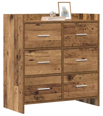 Zdjęcie produktu dla Komoda vidaXL z drewna postarzanego 75 x 33 x 80 cm z płyt drewnopochodnych