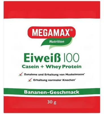 Obrázok produktu pre MEGAMAX Nutrition Protein 100 Powder s príchuťou banánu, 30 g prášku