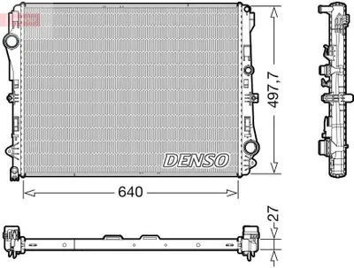 Produktbild von DENSO DRM17116 Kühler Wasserkühler Motorkühler passend für MERCEDES-BENZ E-Klasse Limousine (W213) V-Klasse (W447) E-Klasse T-modell (S213) GLC (X253)