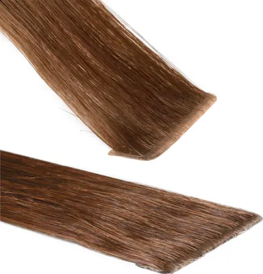Produktbild von hair2heart Invisible Tape Extensions Ľudské vlasy Premium - 10 pások 40cm 8/03 svetlá blond prírodná zlatá
