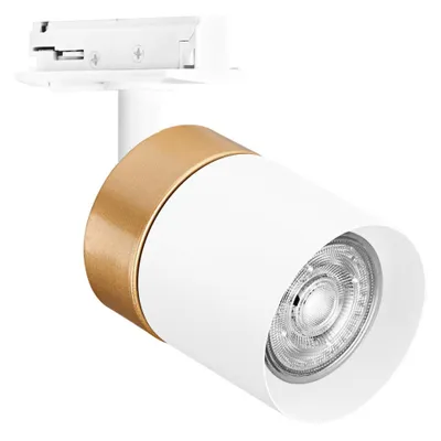 Produktbild von LEDVANCE TRACKLIGHT Schienensystem-Leuchtenkopf, gold/wei, mit GU10-Sockel, kann mit einfacher oder smarter Lampe bestckt werden, smart, WiFi, loftartiges Design, Schutzklasse IP20
