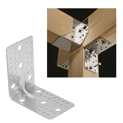 Produktbild von Schwerlast-Winkelverbinder mit Sicke 145 x 145 x 90 mm verzinkt