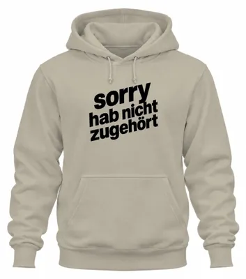 Zdjęcie produktu dla Przepraszam, nie słuchałem. Zabawne powiedzenie, sarkazm, prezent, humor. Uniwersalna bluza z kapturem, natura, S