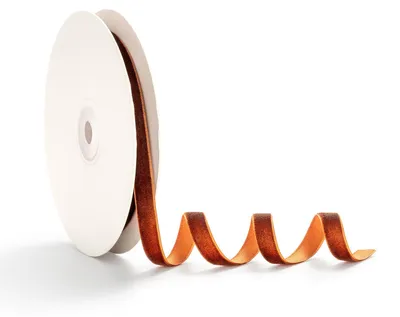 Produktbild von Samtband, Braun, 1 cm x 9 m - Geschenkband für Dekoration und Verpackung