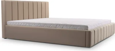 Produktbild von MOEBLO Polsterbett Bett 01 – Doppelbett mit Kopfstütze, Rahmenbettgestell, Bettkasten, Lattenrost und gepolstertem Kopfteil - 160x200 - Rabbit (TRINITY 5)