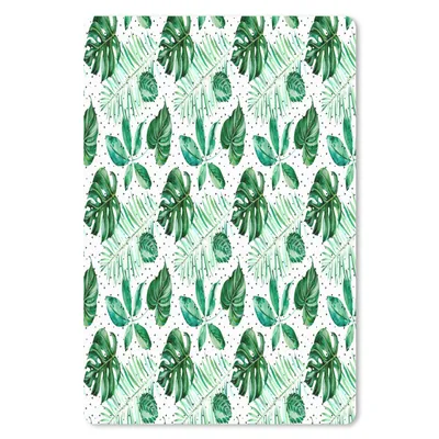 Produktbild von MuchoWow® Mauspad Mousepad Vintage - Blätter - Punkte 18x27 cm - Mousepads - Maus Mat - Pad - Mausunterlage