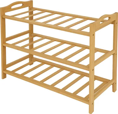 Obrázek produktu pro Bambusový stojan na boty, 3 úrovně, pro 9 párů