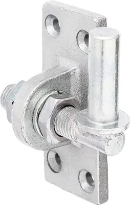 Produktbild von Alberts® Kloben zum Anschrauben, verstellbar. gelb verzinkt Dorn⌀16mm,Platte BxH45x105mm,Gewinde:M16 318246