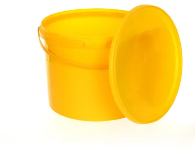 Produktbild von BenBow Eimer mit Deckel 10L x1 Gelb - lebensmittelecht, stabil, luftdicht, auslaufsicher, geruchsneutral - Plastikeimer mit Henkel - leer