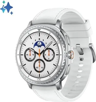 Image de Samsung Galaxy Watch 8 Classic 3,3 cm (1,3") AMOLED 46 mm Numérique 438 x 438 pixels Écran tactile Argent Wi-Fi GPS (satellite)