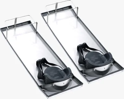 Zdjęcie produktu dla SucceBuy Klęczniki do betonu ze stali nierdzewnej - 30'' x 10'' ślizgacze do prac betoniarskich, z nakolannikami i uchwytami do desek do wykańczania cementu i betonu