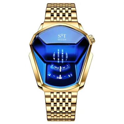 Immagine prodotto di S&T DESIGN orologio al quarzo da uomo orologio da polso in acciaio inossidabile orologio da uomo (confezione regalo (astuccio), incluso accorciatore di cinturino e astuccio), orologio da uomo 3Bar impermeabile analogico Ge