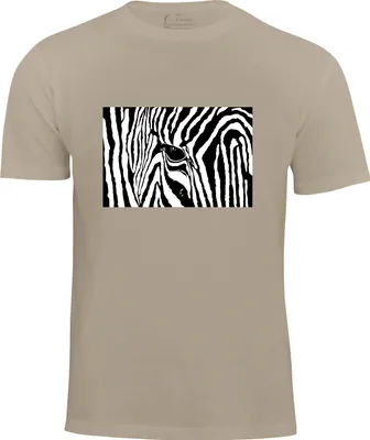 Produktbild von Cotton Prime® T-Shirt Black & White Zebra Eye XXL beige