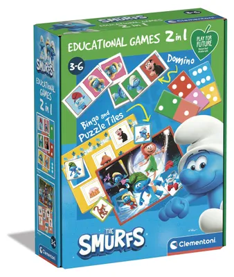 Image de Clementoni, jeux éducatifs 2 en 1, Les Schtroumpfs