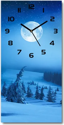 Immagine prodotto di Orologio da parete in vetro – 30x60 cm - Quadro in vetro - Orologio in vetro - Vetro temperato - Luna piena