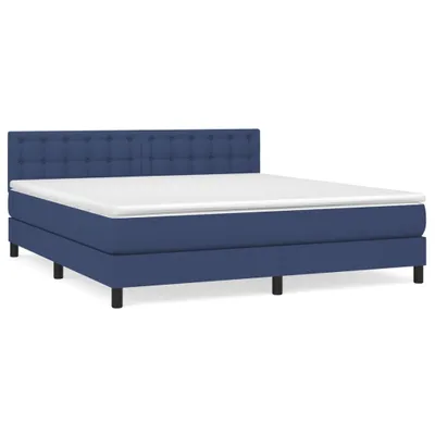 Immagine prodotto di vidaXL Letto a molle con materasso blu 180x200 cm in tessuto
