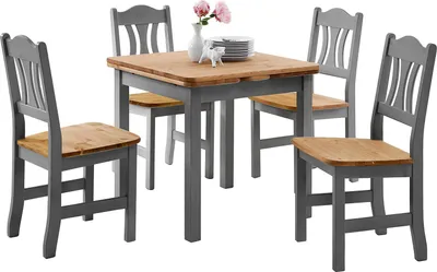 Produktbild von home24 Essgruppe - 5-teilig - Kiefer Massiv
