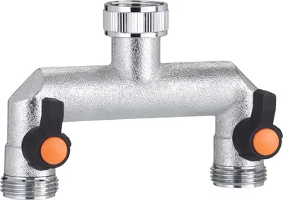 Zdjęcie produktu dla Rozdzielacz 2-drożny Claber 3/4" z zaworem regulacyjnym