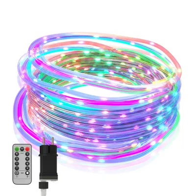 Productafbeelding van LILIIN slanglicht, 100 meter, 1000 LED kerstverlichting met afstandsbediening, multicolor, geschikt voor tuin, kerst, feest