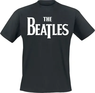 Produktbild von The Beatles T-Shirt Herren Logo schwarz Band-Merch, Bands 100% Baumwolle M