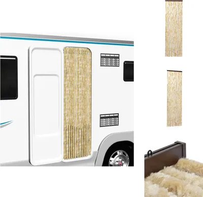 Zdjęcie produktu dla vidaXL Zasłona przeciw owadom beżowa 90x200 cm szenilowa - moskitiera
