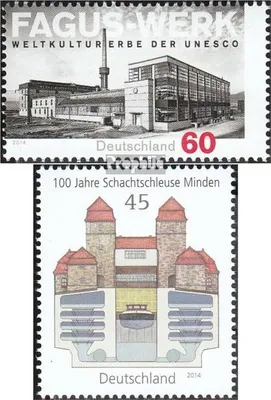 Produktbild von Briefmarken BRD (BR.Deutschland) 2014 Mi 3105,3107 (kompl.Ausg.) gestempelt UNESCO-Welterbe