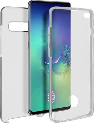 Image de Avizar, coque de protection à 360° (avant et arrière) pour Samsung Galaxy S10 Plus, transparente