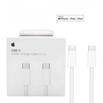 Produktbild von Apple 2m 240W USB-C gewebtes Ladekabel für iPhone 17 16 15 Pro Max MacBook iPad