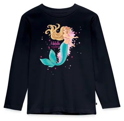 Produktbild von Spreadshirt Schleich Bayala Meerjungfrau Michelle Kinder Premium Langarmshirt, 98/104 (2 Jahre), Navy