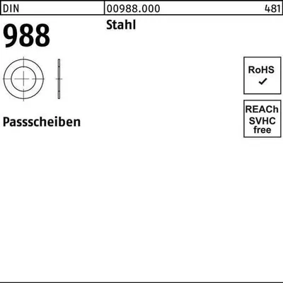 Produktbild von Reyher  988 Paßscheibe 8x14x0,2 Stahl (2000 Stück)
