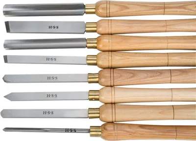 Zdjęcie produktu dla Holzstar Drechseleisen Set 8-tlg (Hohlbeitel Rundbeitel Drechselbeitel) 5931011