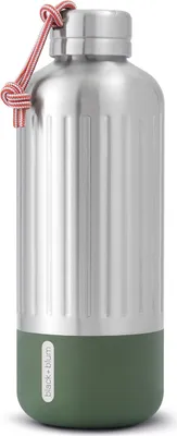 Produktbild von Stahlflasche EXPLORER 850ml. oliv / Schwarz+Blum