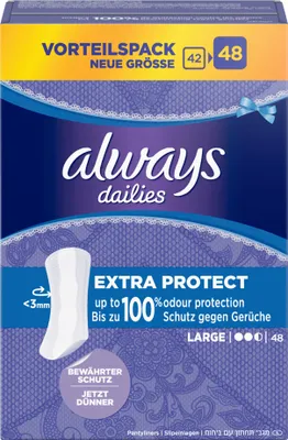 Produktbild von always Slipeinlage Extra Protect Large Vorteilspack 48 Stück