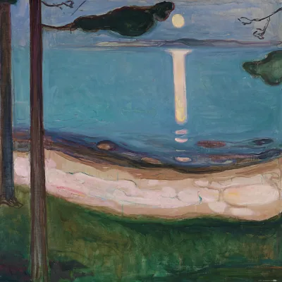 Obrázek produktu pro Edvard Munch umělecký obraz - Měsíční svit, 1895 (70 x 70 cm)
