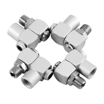 Obrázek produktu pro 4 kusy/sada Hliníkový 1/4" univerzální 360° otočný adaptér pro připojení vzduchové hadice