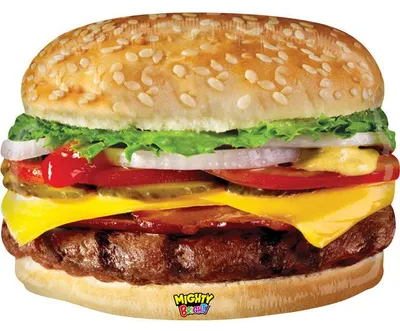 Zdjęcie produktu dla Balon Foliowy Hamburger Cheesburger, 79cm