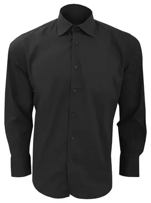 Image de SOLS Chemise Brighton pour homme / chemise de travail, manches longues LT434 (L) (noir)