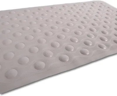 Produktbild von Badematte Antirutsch, 37 x 82 cm, Grau, aus Gummi, für das Badezimmer