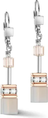 Immagine prodotto di Orecchini Coeur de Lion, modello GeoCube® Iconic, color pesca, placcati in oro rosa, codice prodotto 4017/20-0235