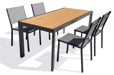 Image de Ensemble repas de jardin 4 à 6 places en alu