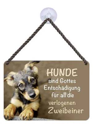 Produktbild von Kulthänger Blechschild Hunde + Zweibeiner KH 084