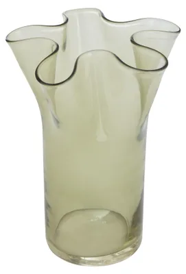 Obrázek produktu pro Dekorativní váza, skleněná, Ø 17 cm x 23,5 cm, zelená